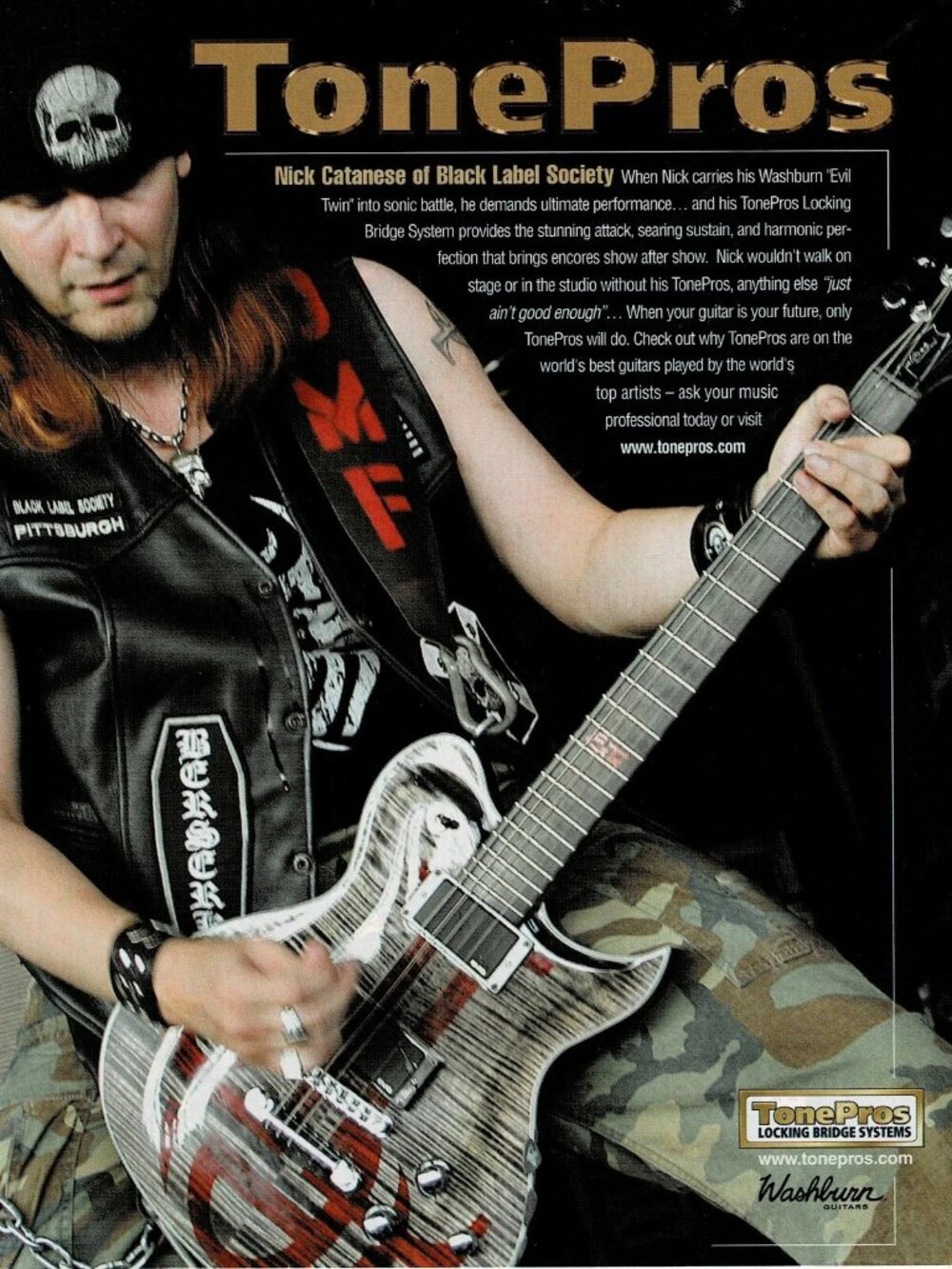 TONE PROS - Nick Catanese of Black Label Society - 2005 Print Ad